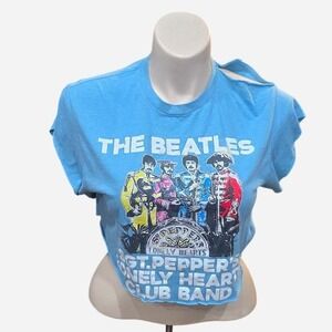 WOMENS CROPPY DISTRESSED BEATLES TEE SIZE‎ M
